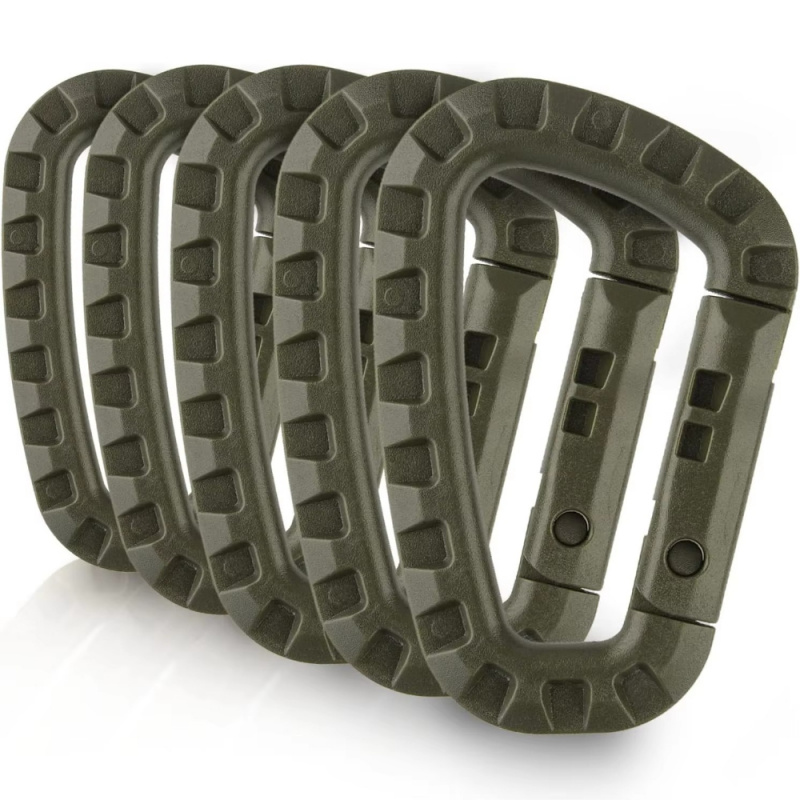 Chain Lock Combination - Zestaw 2/5/16 szt. taktycznych karabińczyków, plastikowo-stalowe