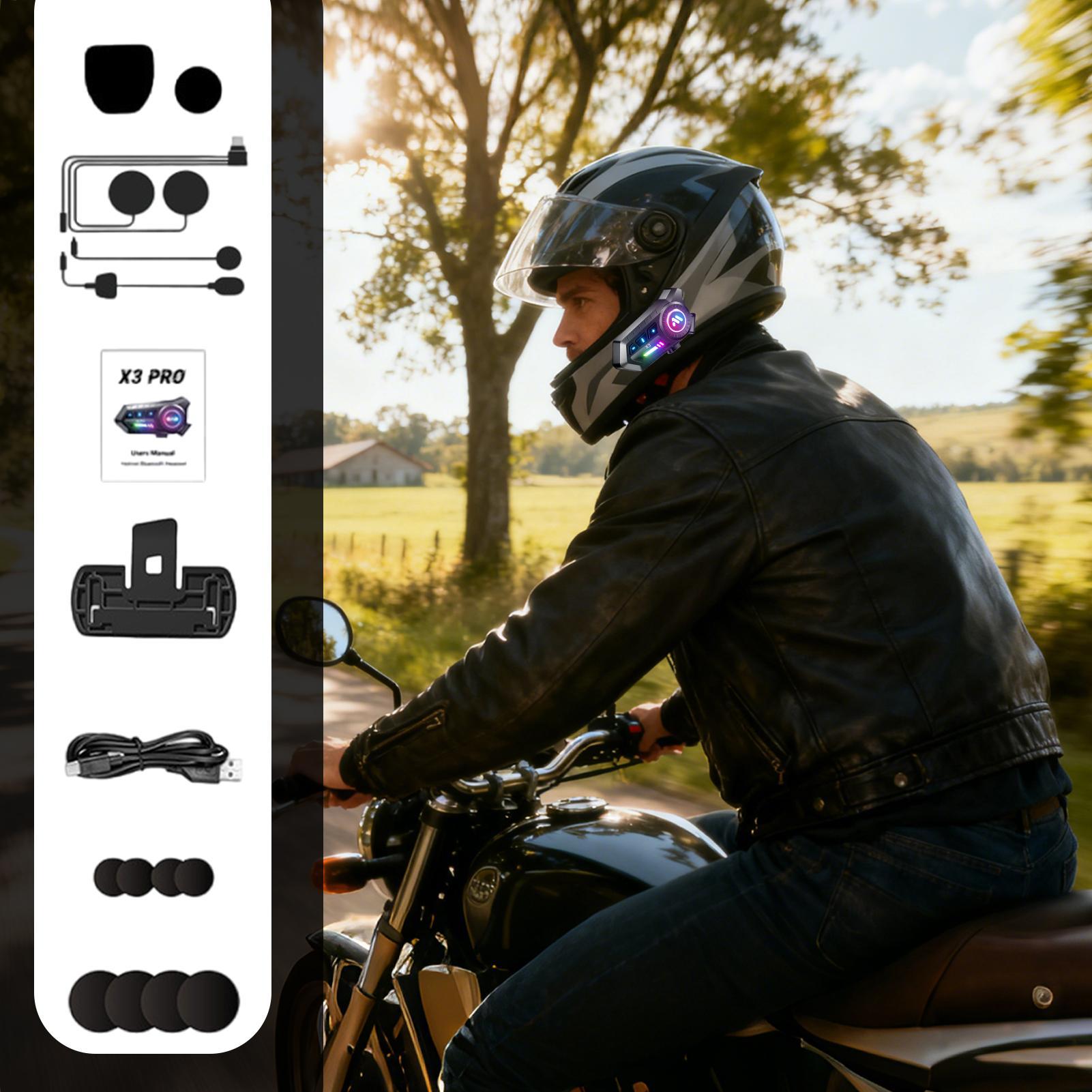 Commute Cycling Helmet - Słuchawki motocyklowe bezprzewodowe inteligentne do kasku,