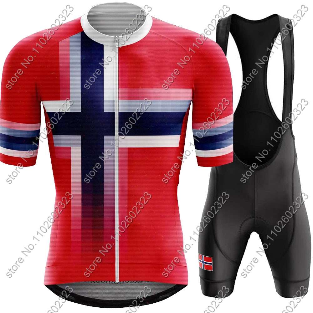 Cycling Commute Shorts - 2024 Norway kolarska koszulka narodowa zestaw