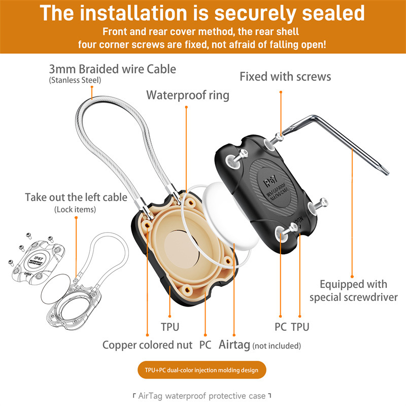 Uchwyt na AirTag z linką stalo – Chain Lock Combination recenzja i cena