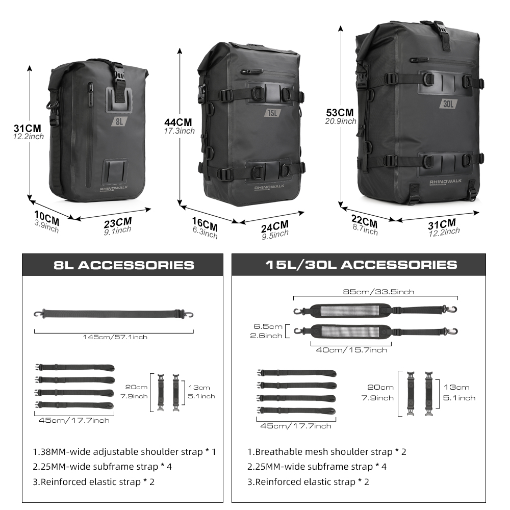 Rhinowalk Motorcycle Box Top P – Panniers Waterproof Rear recenzja i cena